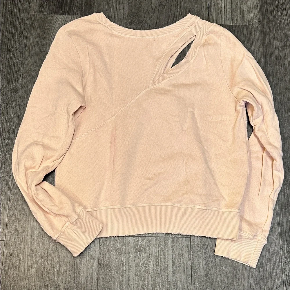 n:PHILANTHROPY Blush Pink Distressed Sweatshirt - Picture 6 of 6